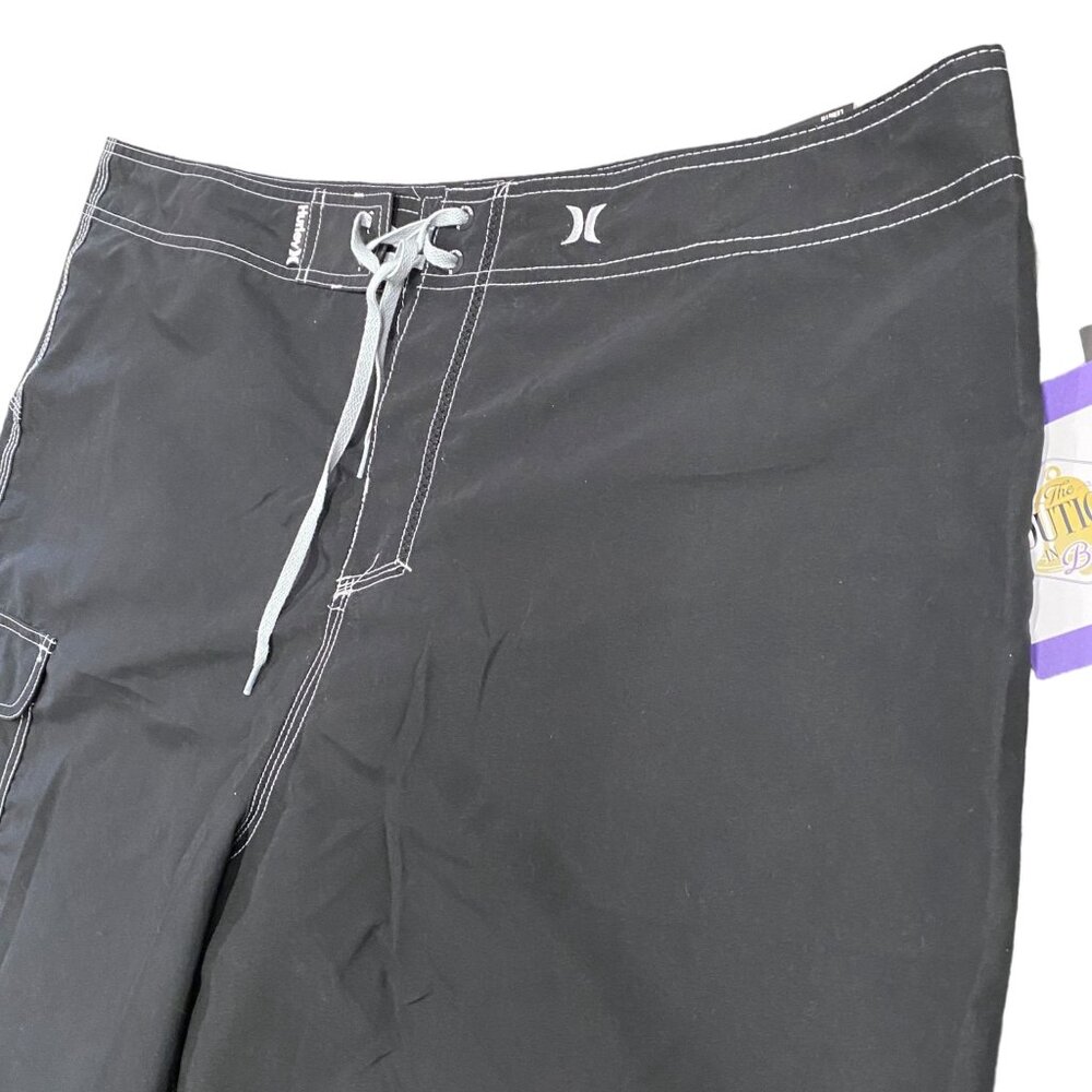NWT Hurley Mens 42x22 Gray Swim Trunks Board Shorts Knee Length Drawstring Waist - Picture 3 of 15